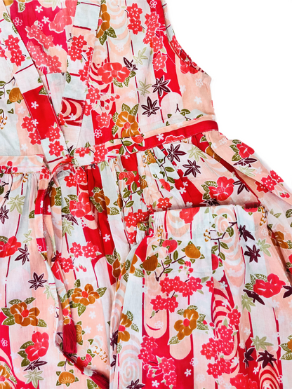 Pink Flower Printed Girls Co-Ord Set