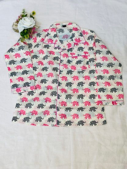 Elephant print Night Suit