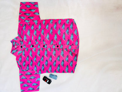 Blue Car printed Shirt for Boy