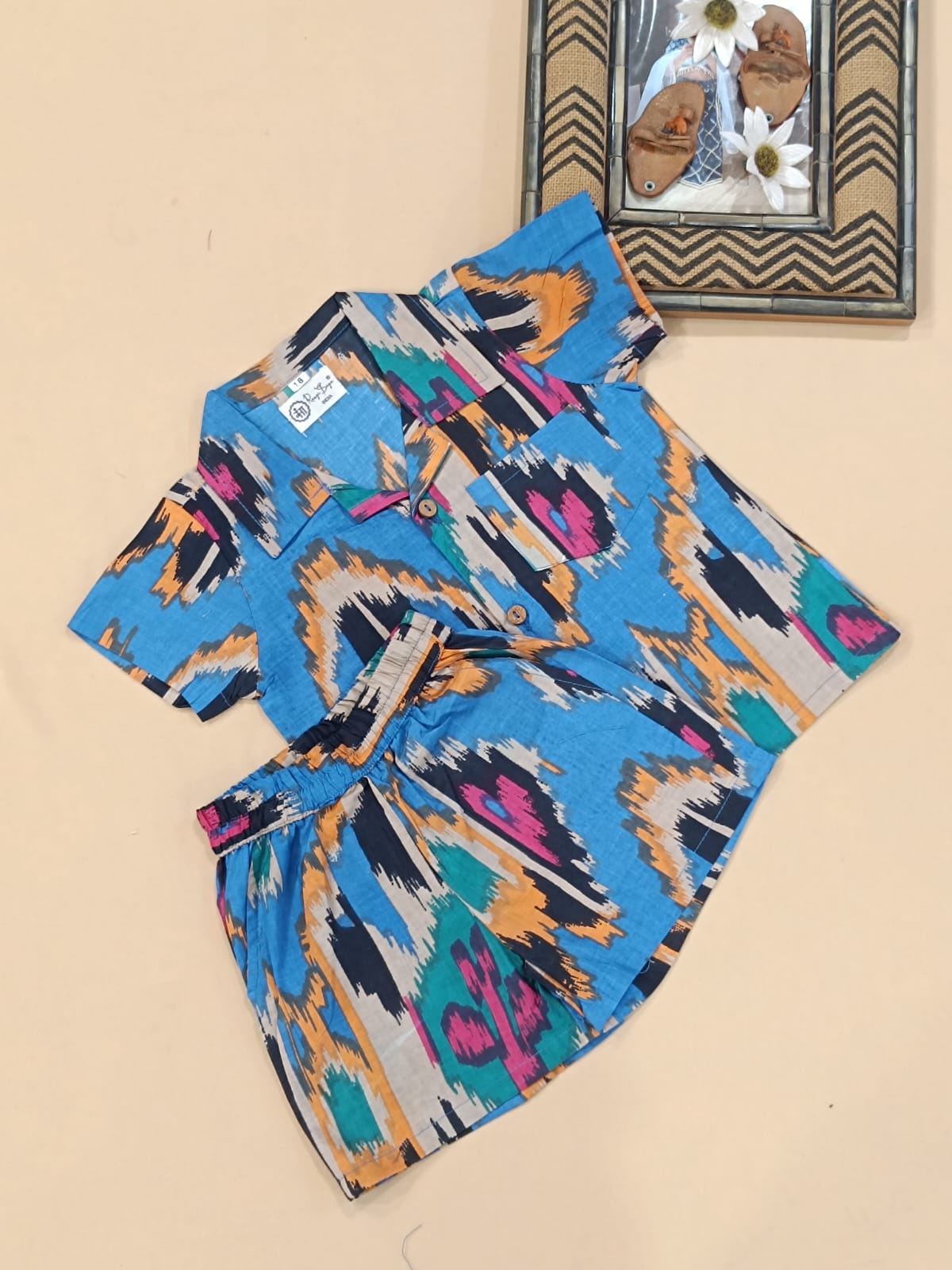 BlueI kkat printed Cord-Set for boys