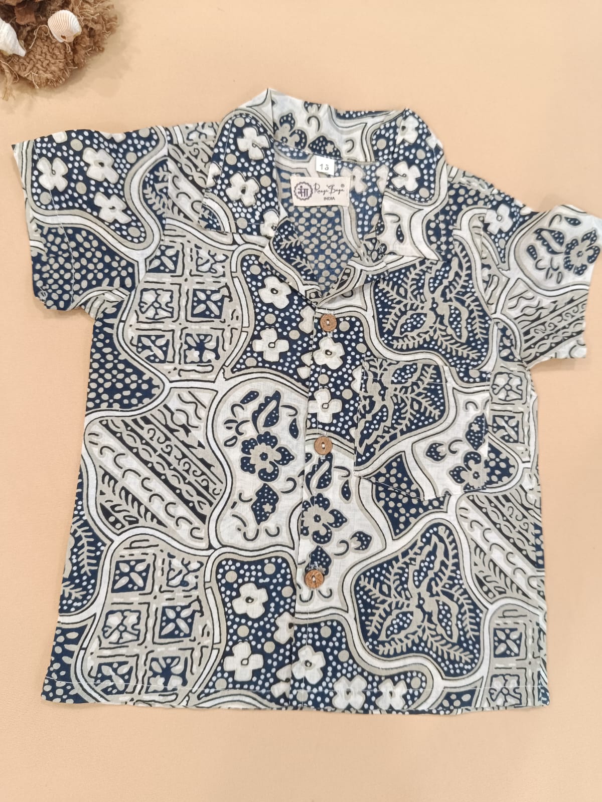 Black Abstract printed Cord-Set  for boys