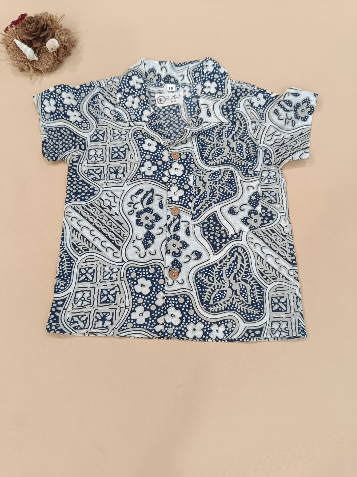 Black Abstract printed Cord-Set  for boys