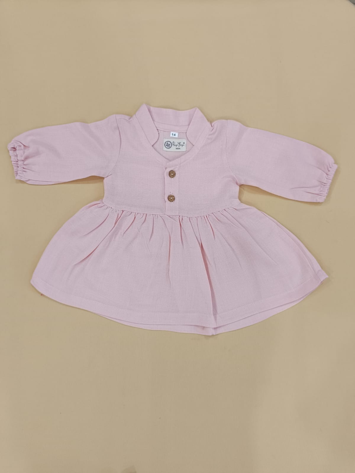 Girls Cotton Dress with Printed Jacket | Soft & Comfortable Kids Wear