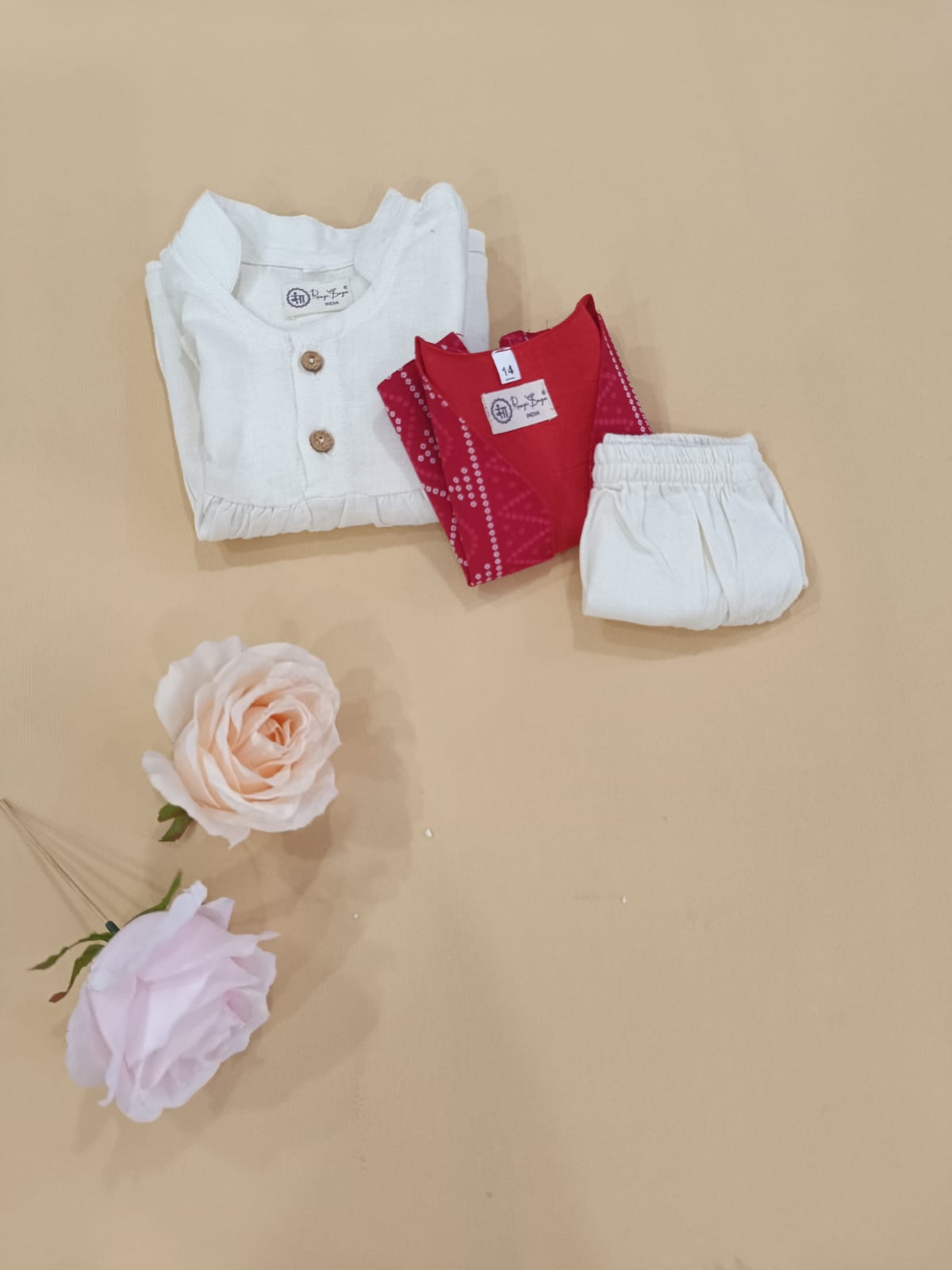 Girls Cotton Dress with Printed Jacket | Soft & Comfortable Kids Wear