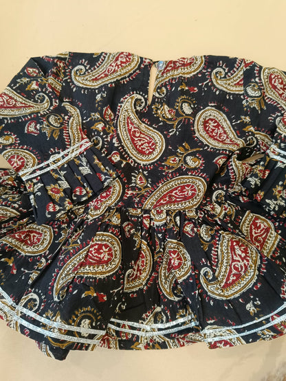 Block Print Black Colour Lehenga Choli