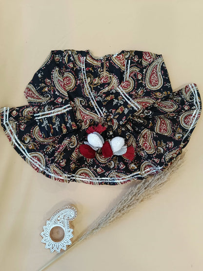 Block Print Black Colour Lehenga Choli