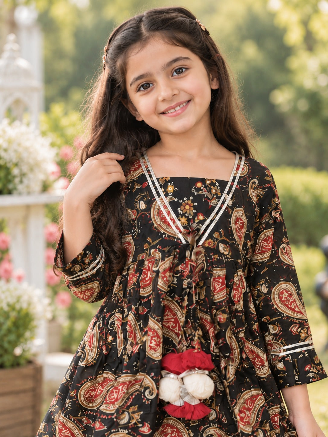Block Print Black Colour Lehenga Choli
