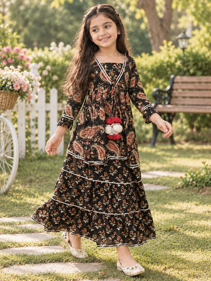 Block Print Black Colour Lehenga Choli