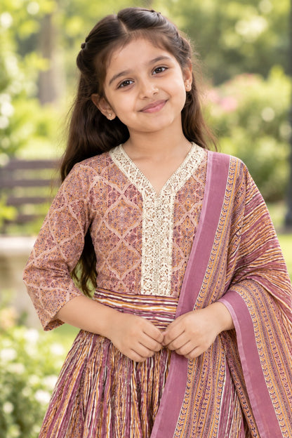 Ajrakh Print Onion Pink Colour lehenga Choli