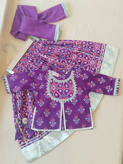 COTTON PATOLA LEHENGA WITH KURTI KANCHALI TOP DESIGN