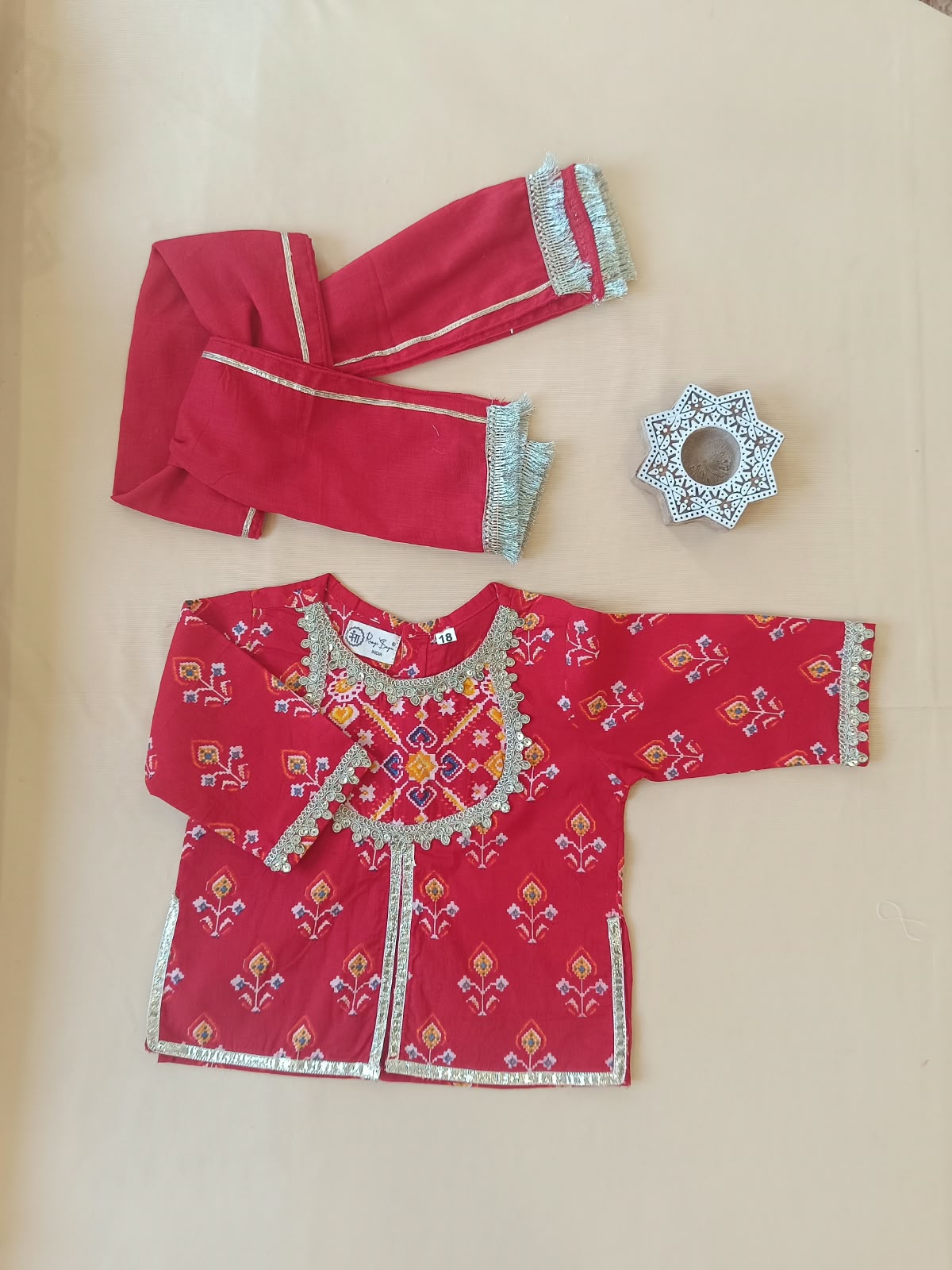 COTTON PATOLA LEHENGA WITH KURTI KANCHALI TOP DESIGN