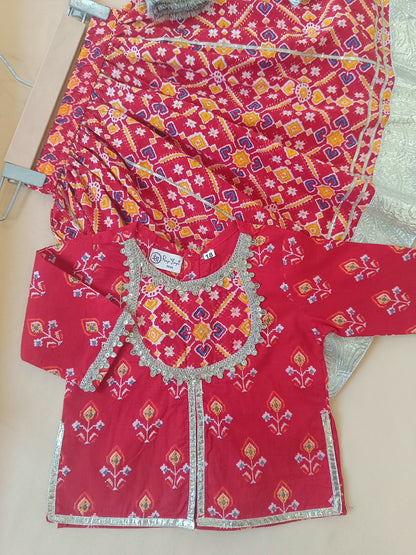 COTTON PATOLA LEHENGA WITH KURTI KANCHALI TOP DESIGN