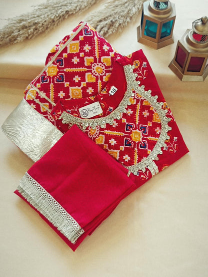 COTTON PATOLA LEHENGA WITH KURTI KANCHALI TOP DESIGN