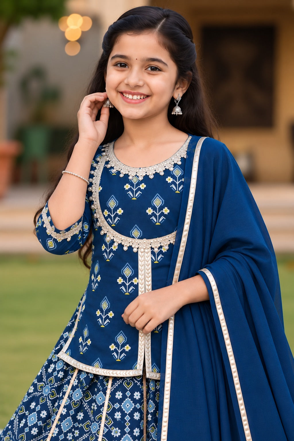 COTTON PATOLA LEHENGA WITH KURTI KANCHALI TOP DESIGN