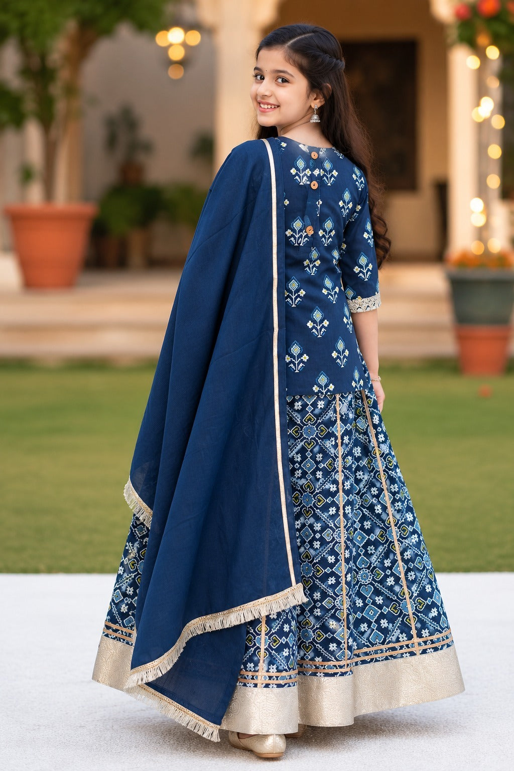 COTTON PATOLA LEHENGA WITH KURTI KANCHALI TOP DESIGN