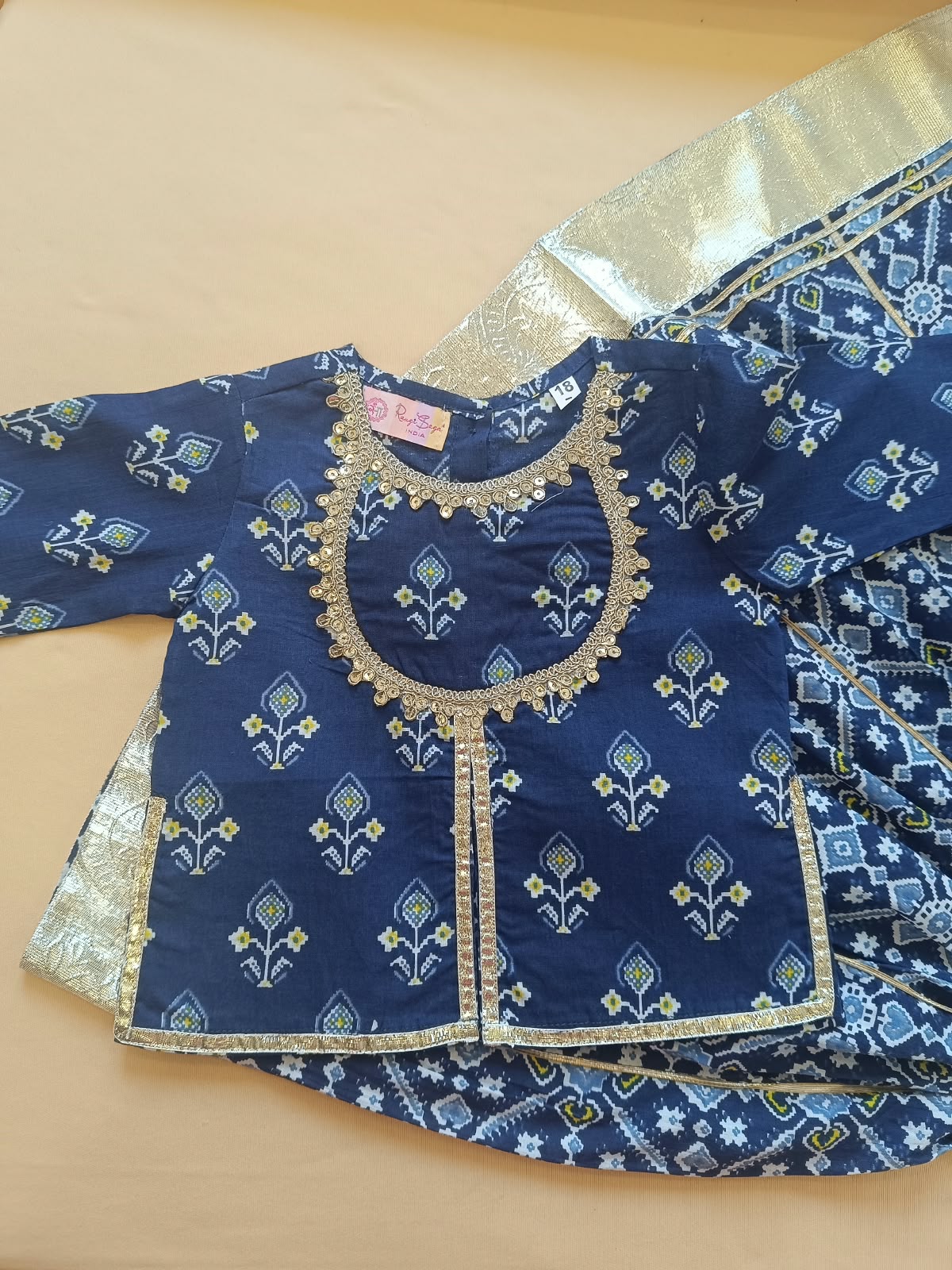 COTTON PATOLA LEHENGA WITH KURTI KANCHALI TOP DESIGN