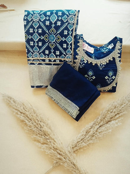 COTTON PATOLA LEHENGA WITH KURTI KANCHALI TOP DESIGN
