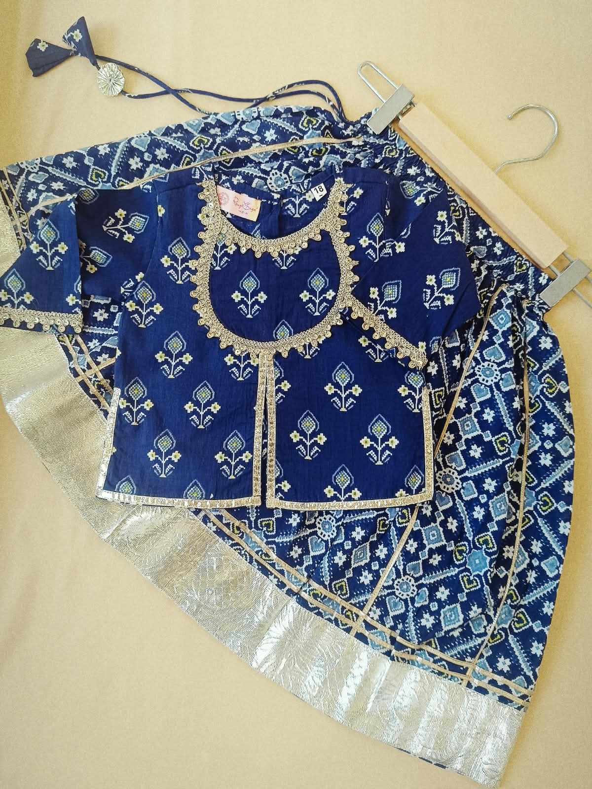 COTTON PATOLA LEHENGA WITH KURTI KANCHALI TOP DESIGN