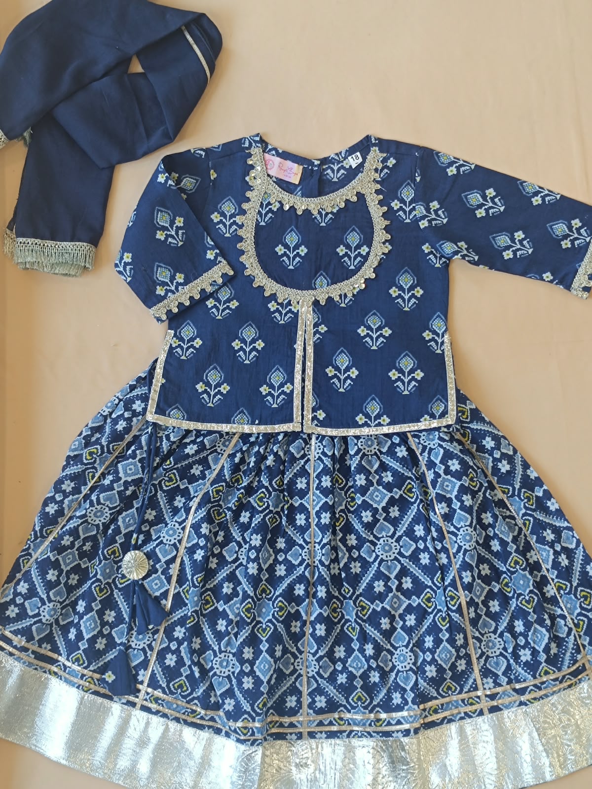 COTTON PATOLA LEHENGA WITH KURTI KANCHALI TOP DESIGN