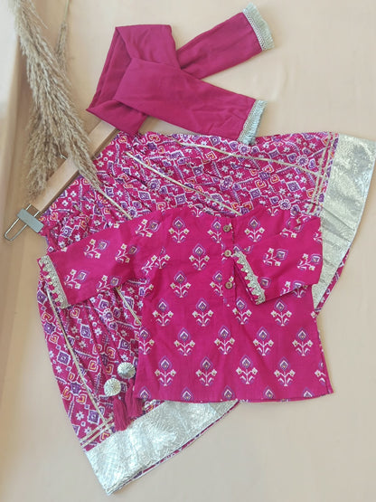 COTTON PATOLA LEHENGA WITH KURTI KANCHALI TOP DESIGN
