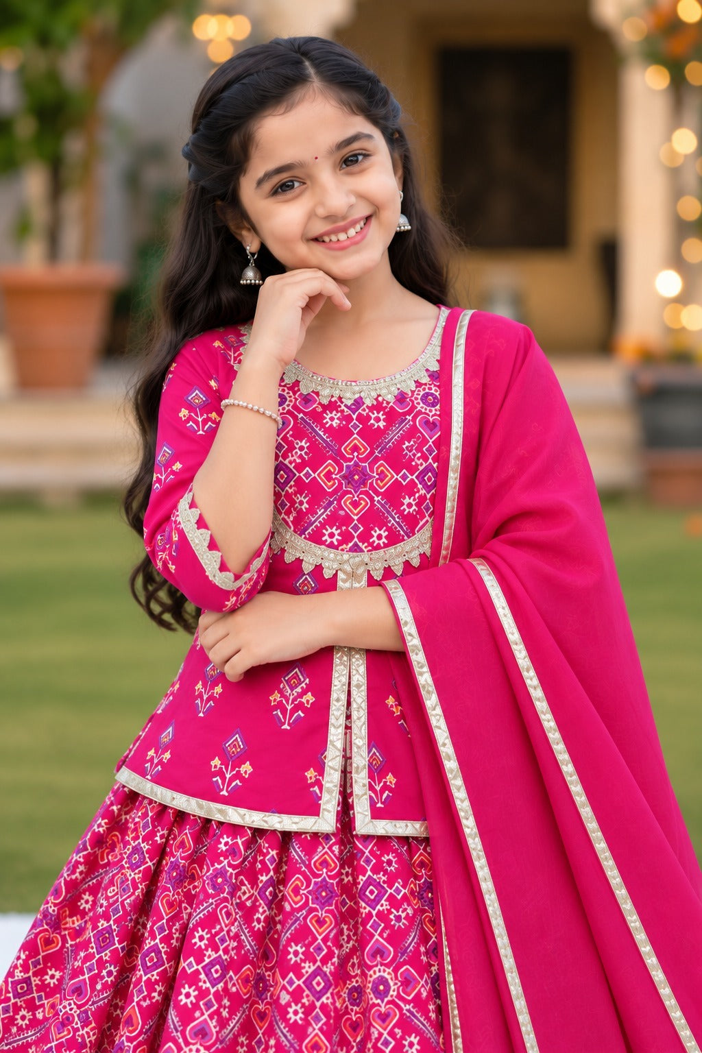 COTTON PATOLA LEHENGA WITH KURTI KANCHALI TOP DESIGN