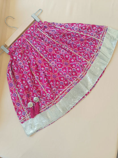 COTTON PATOLA LEHENGA WITH KURTI KANCHALI TOP DESIGN