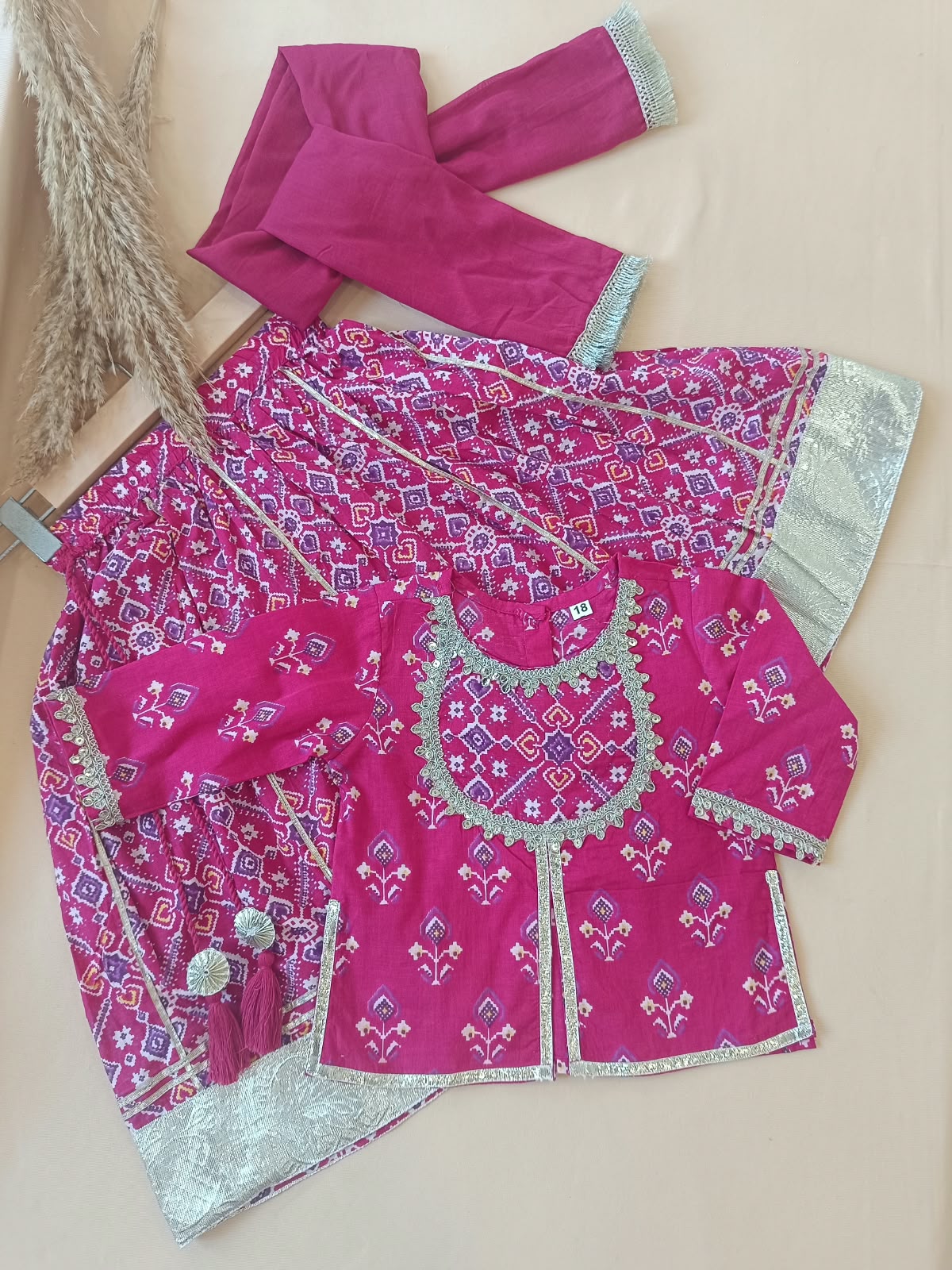 COTTON PATOLA LEHENGA WITH KURTI KANCHALI TOP DESIGN