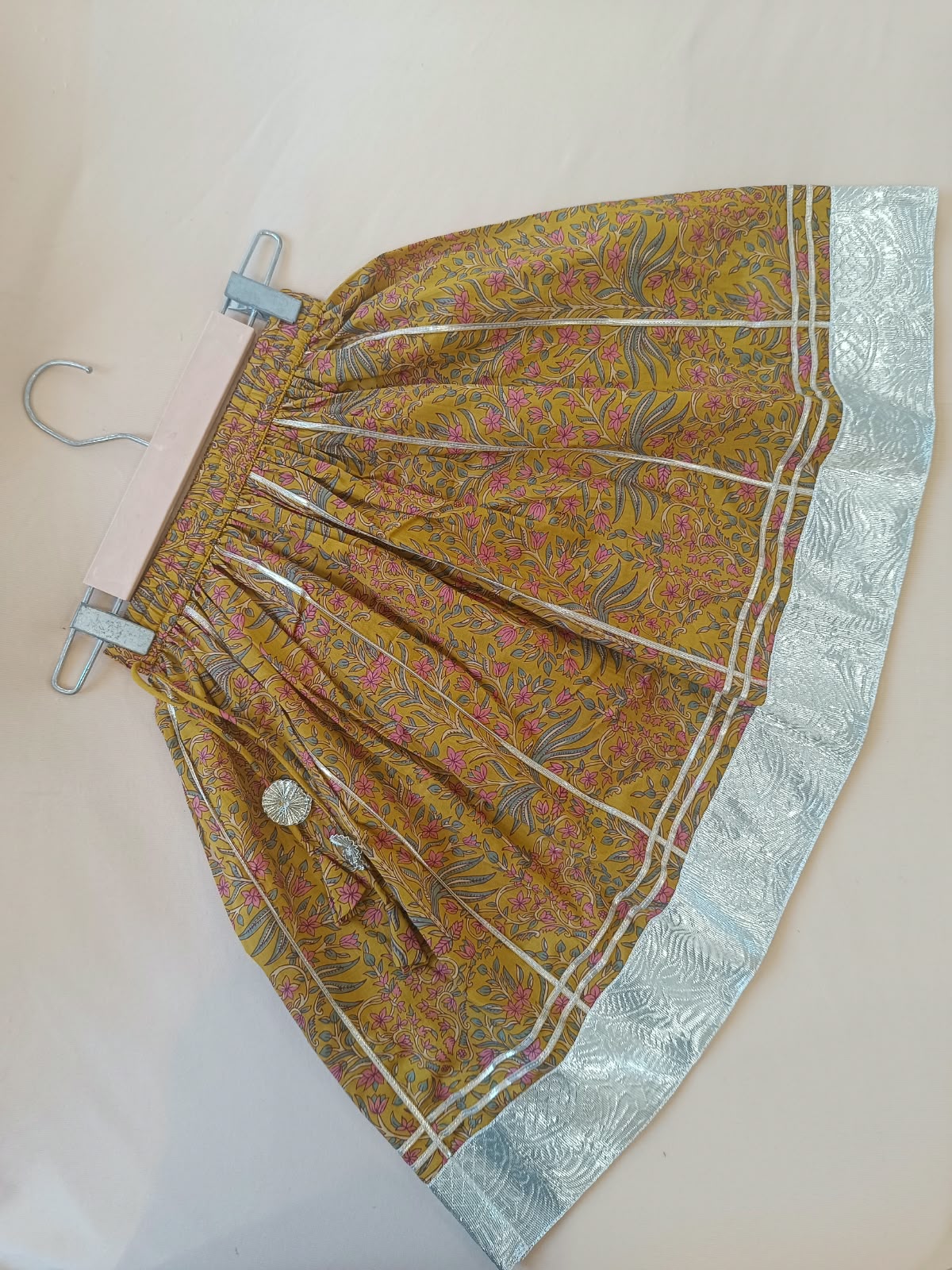 MUSTURD Mughal Boota, screen printed Lehnga Choli set