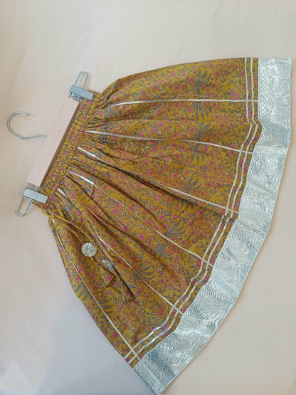 MUSTURD Mughal Boota, screen printed Lehnga Choli set