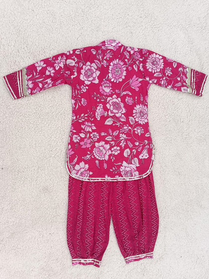 Purple Coloured Afghani Style Suit Set