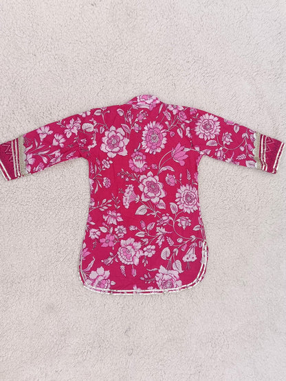 Rani Pink Coloured Afghani Style Suit Set