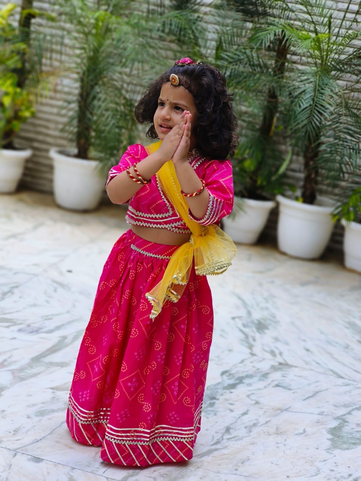 Bandhej Print Blue Coloured Lehnga Choli