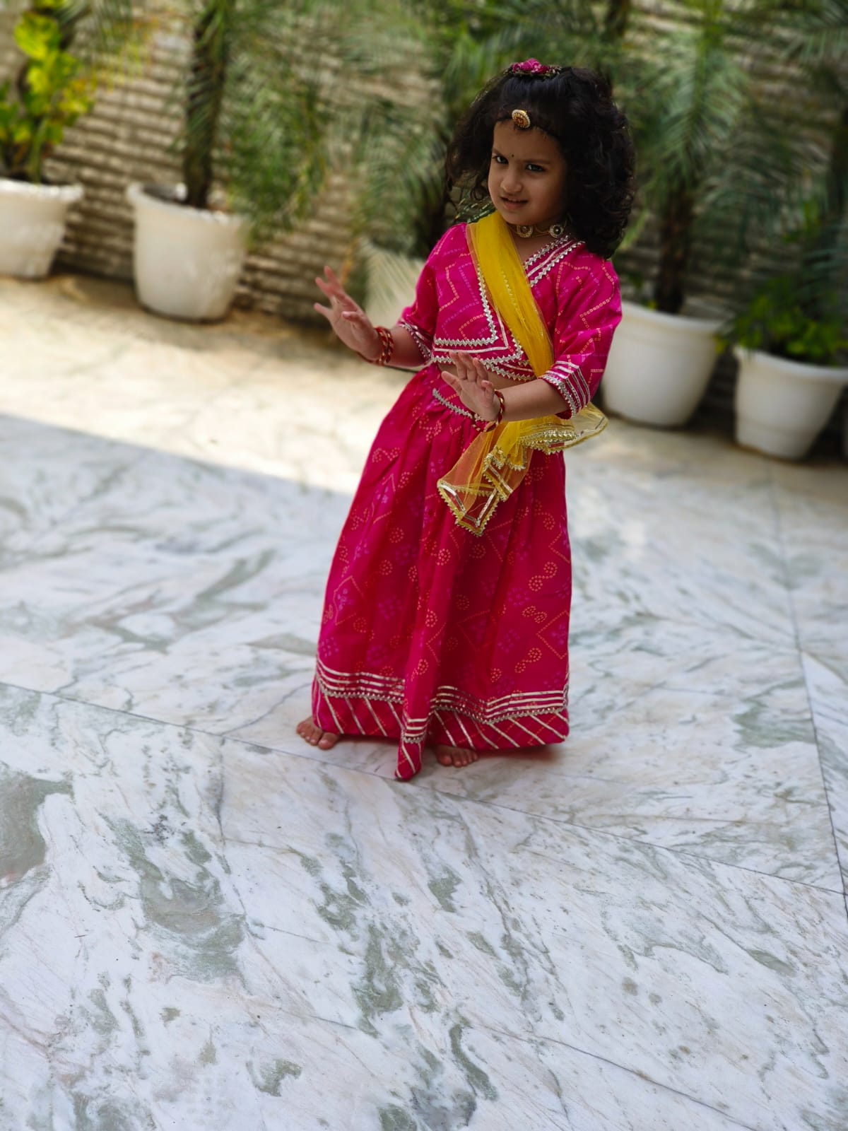 Bandhej Print Blue Coloured Lehnga Choli