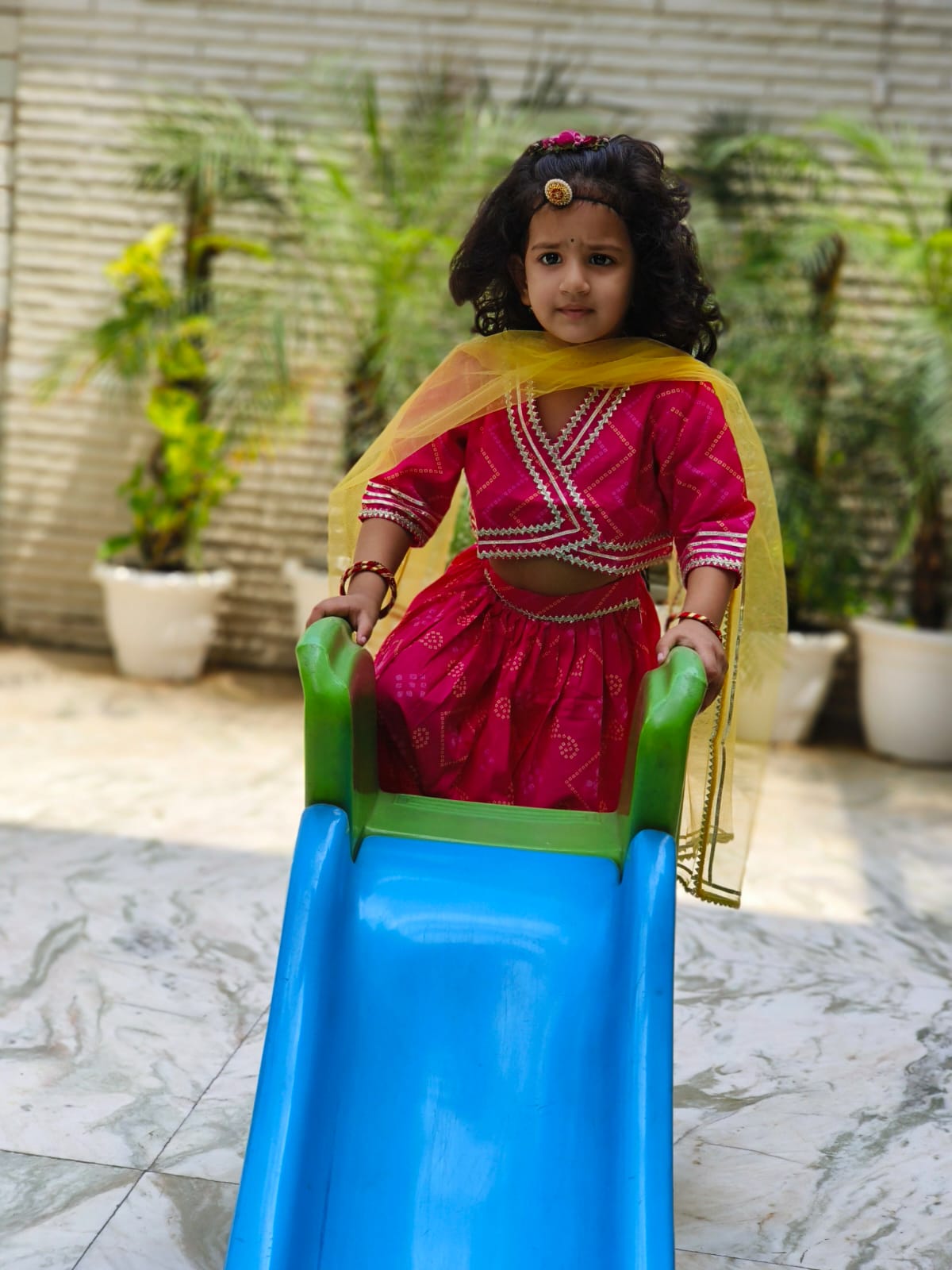 Bandhej Print Blue Coloured Lehnga Choli