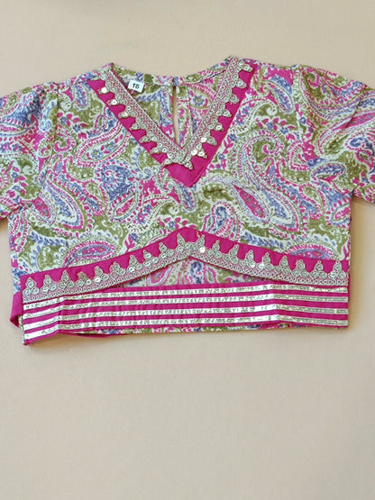 Paisley Printed Pink Coloured  Lehenga Choli