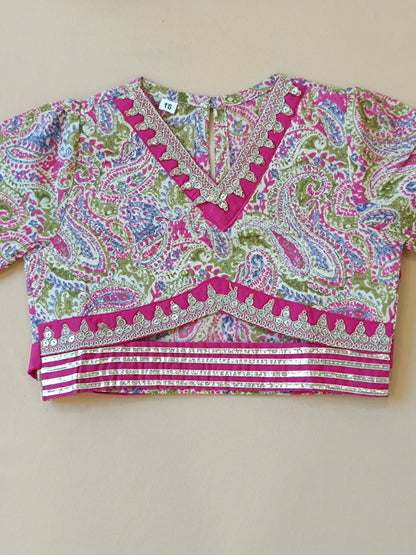 Paisley Printed Pink Coloured  Lehenga Choli