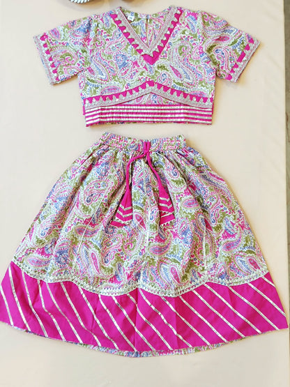 Paisley Printed Pink Coloured  Lehenga Choli