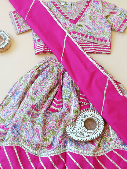 Paisley Printed Pink Coloured  Lehenga Choli