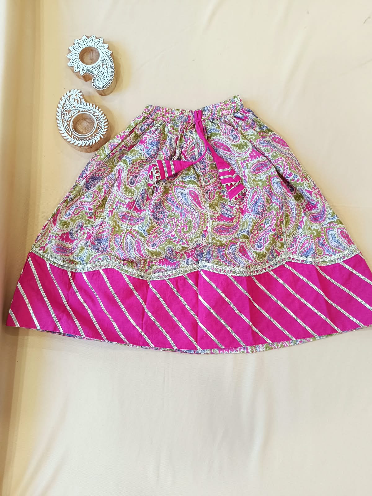 Paisley Printed Pink Coloured  Lehenga Choli