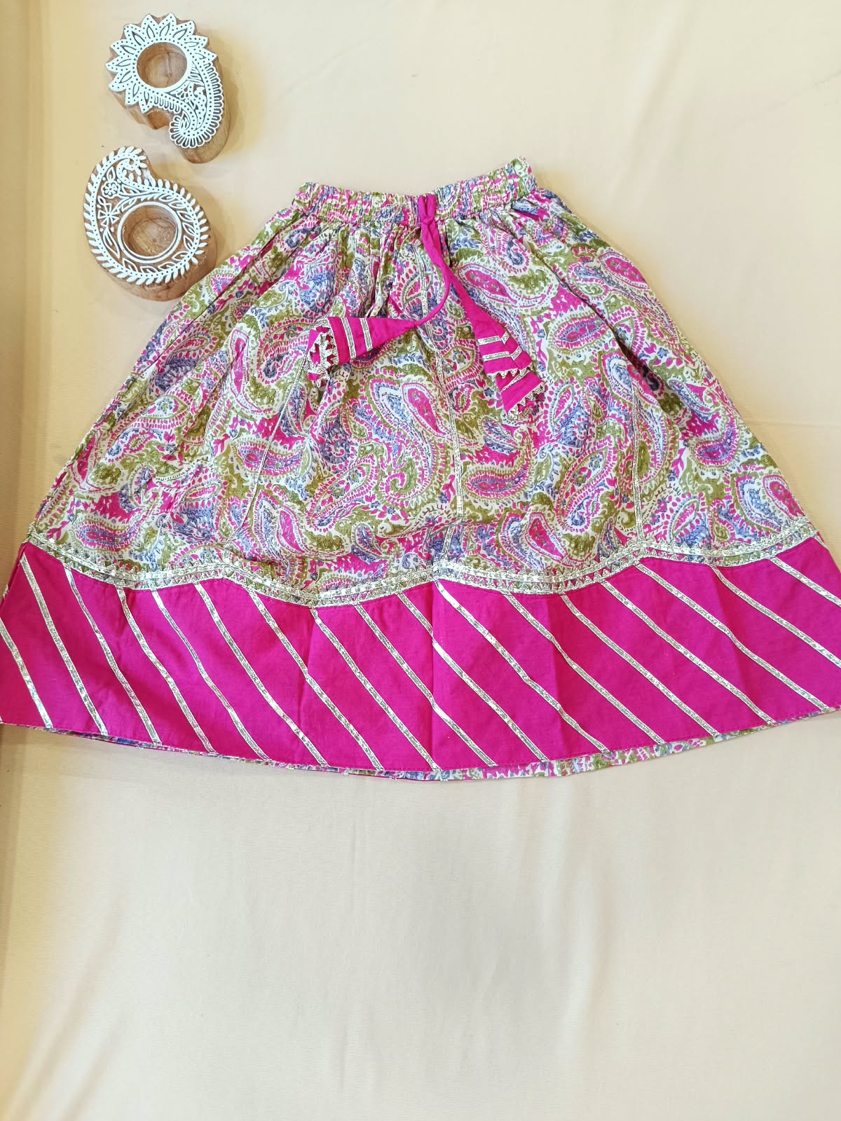 Paisley Printed Pink Coloured  Lehenga Choli