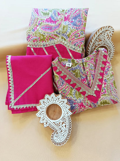 Paisley Printed Pink Coloured  Lehenga Choli