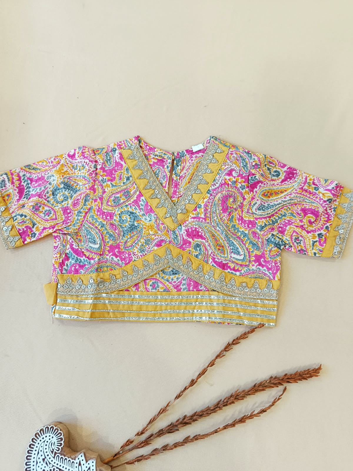 Paisley Print Mustard Colour Lehenga Choli