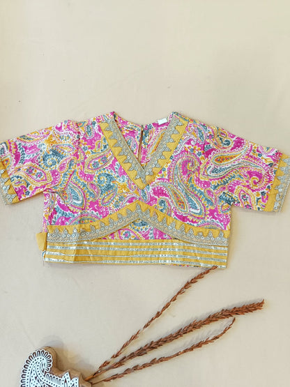 Paisley Print Mustard Colour Lehenga Choli