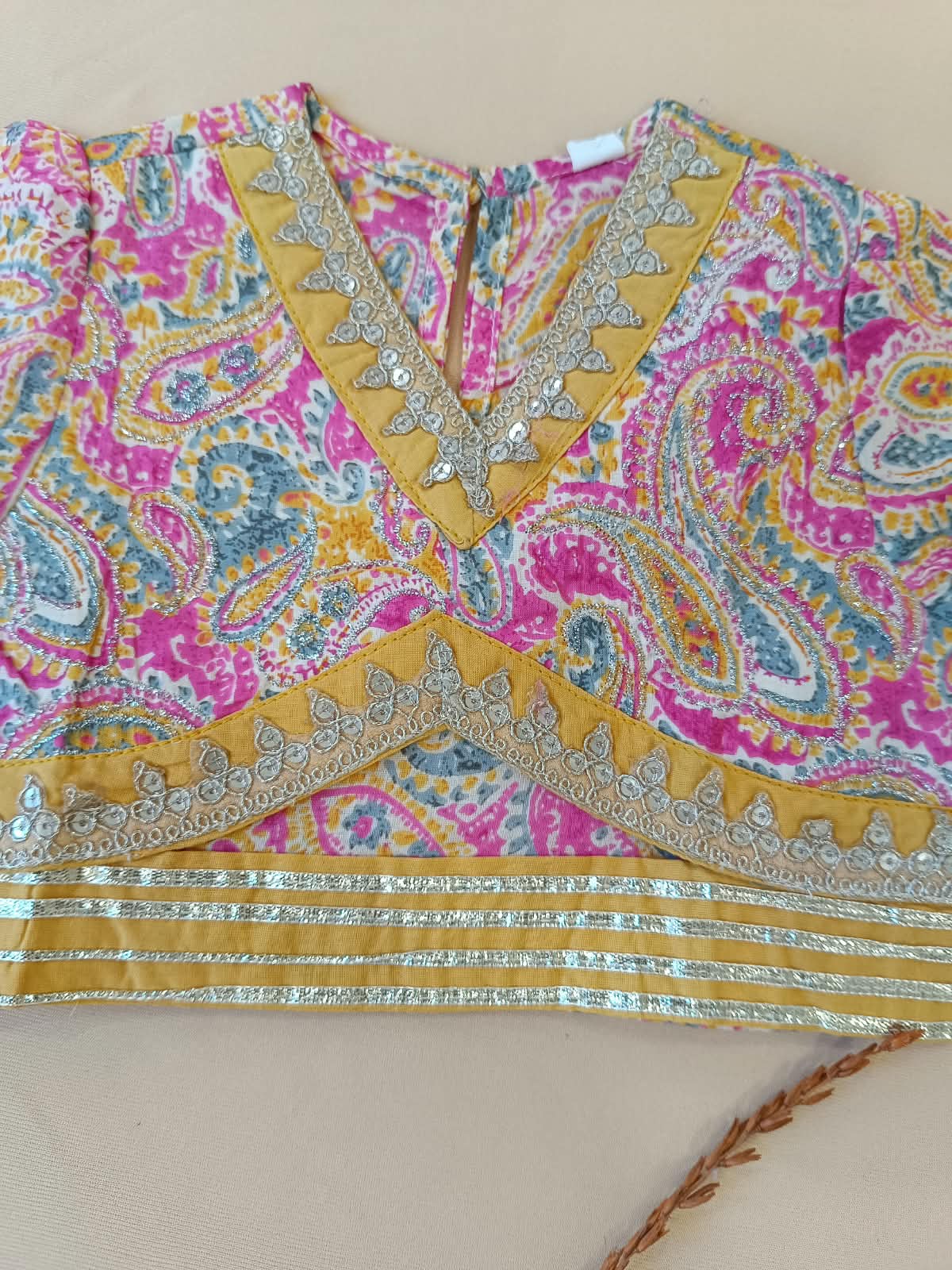 Paisley Print Mustard Colour Lehenga Choli