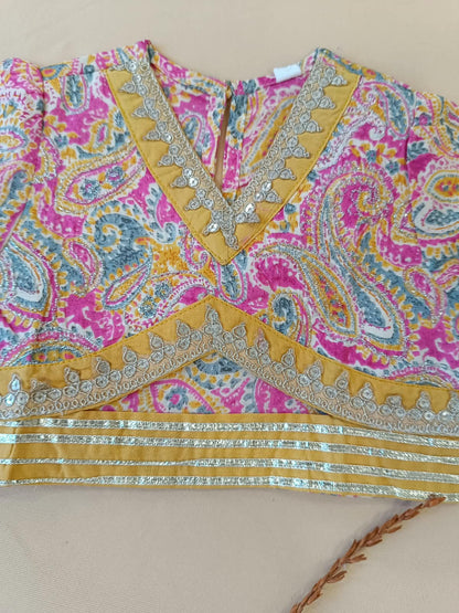 Paisley Print Mustard Colour Lehenga Choli