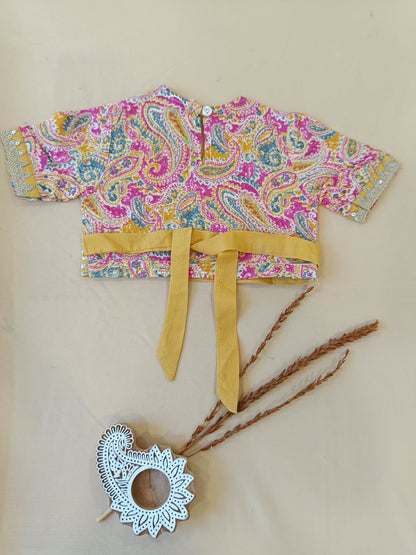 Paisley Print Mustard Colour Lehenga Choli