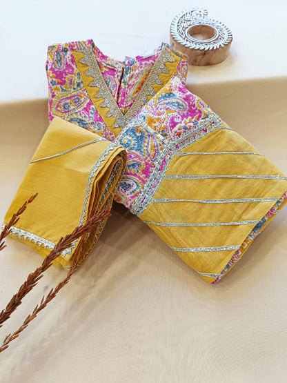 Paisley Print Mustard Colour Lehenga Choli