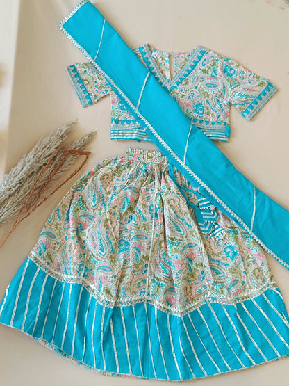 Paisley Printed Blue Coloured  Lehenga Choli