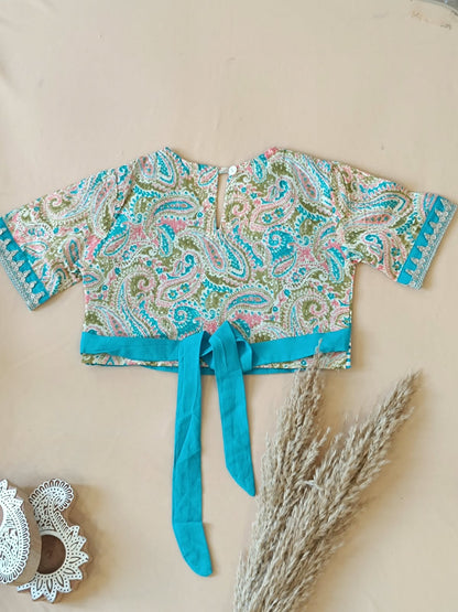 Paisley Printed Blue Coloured  Lehenga Choli