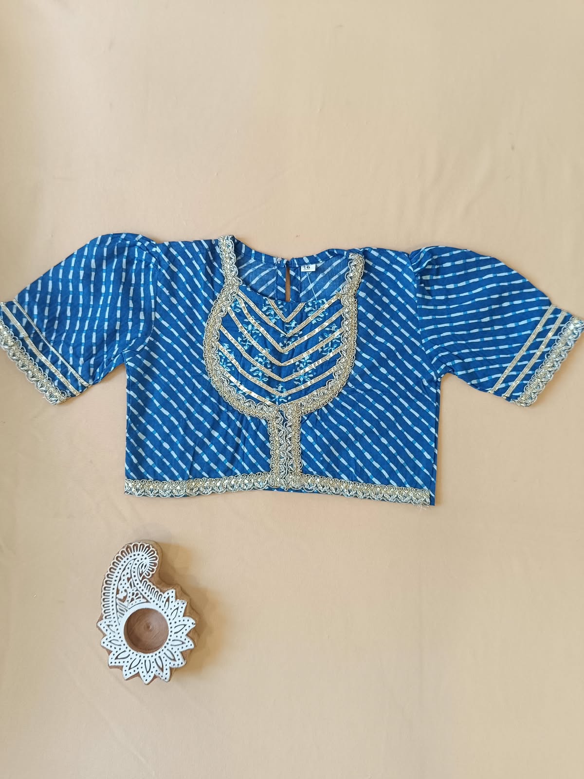 Block Print Blue Colour Lehenga Choli